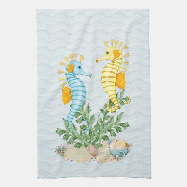 Fantasy Sea Pferd and Bling Handtuch (Vertikal)