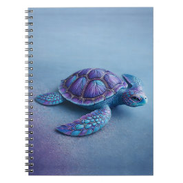 Fantasy Sea Turtle in Blue & Purple, Peaceful  Notizblock