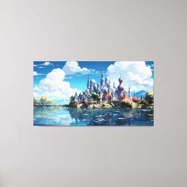 Fantasy Seaside Kingdom Leinwanddruck (Vorderseite)