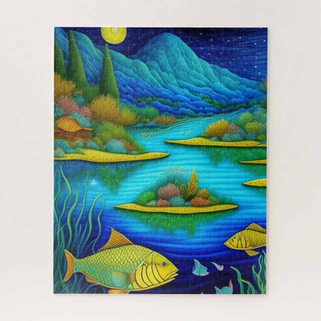 Fantasy-See-Fisch-Kunst (Vertikal)