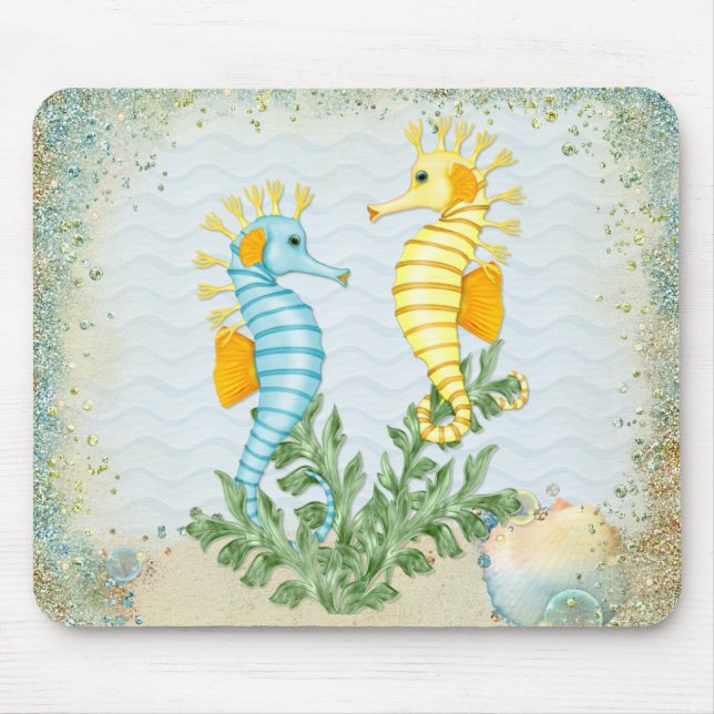 Fantasy Seepferd und Bling Mousepad (Vorne)