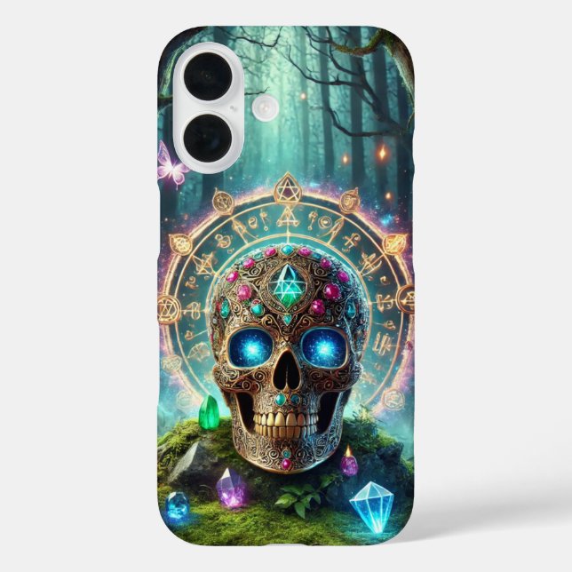 Fantasy Skull iPhone 16 Hülle (Rückseite)