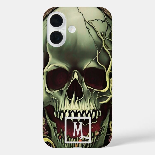 Fantasy Skull iPhone 16 Hülle (Rückseite)