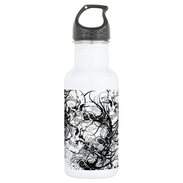 Fantasy Skulls Edelstahlflasche (Vorderseite)
