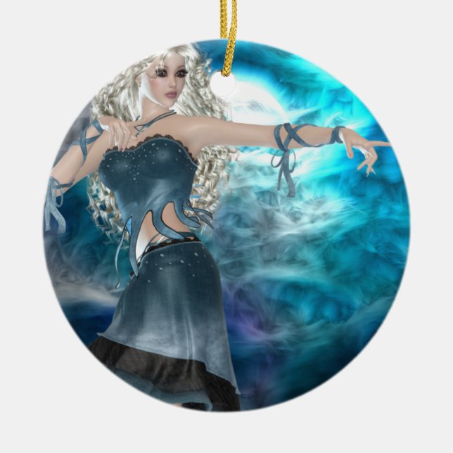 Fantasy Sky Siren Keramikornament (Vorne)