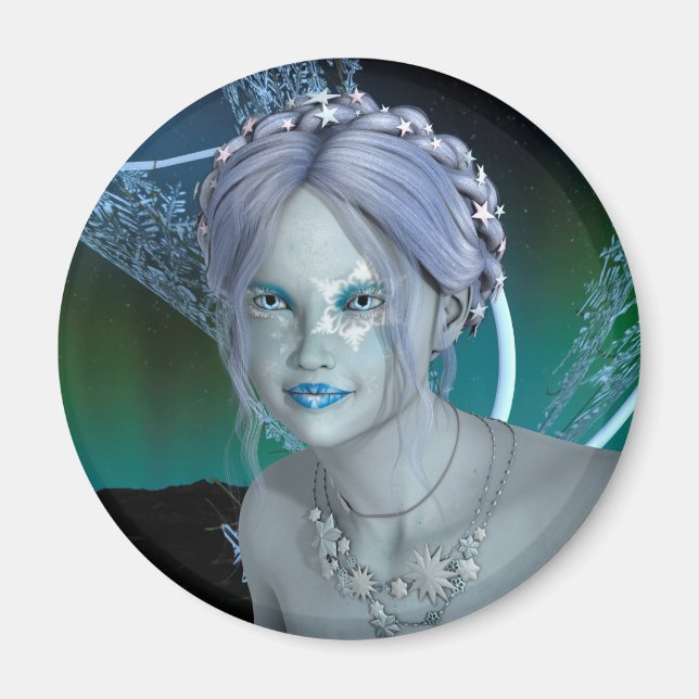 Fantasy Snow Fairy Magnet (Vorne)