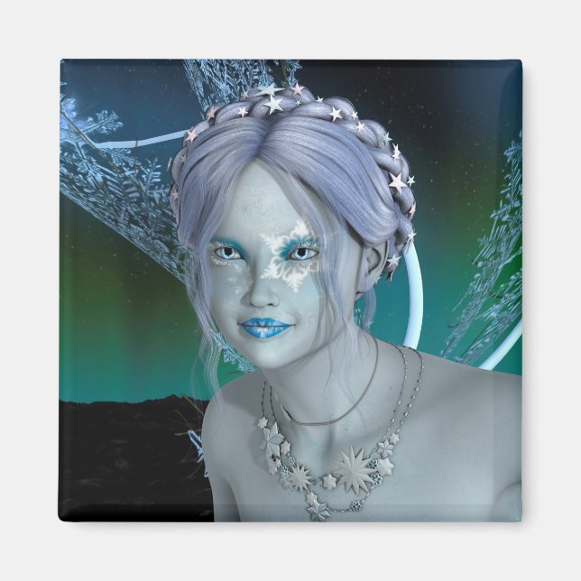Fantasy Snow Fairy Magnet (Vorne)