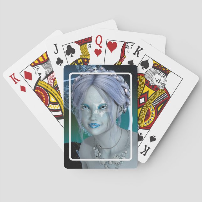 Fantasy Snow Fairy Spielkarten (Rückseite)
