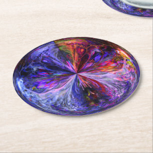 Fantasy Sphere Runder Pappuntersetzer