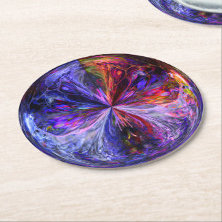 Fantasy Sphere Runder Pappuntersetzer