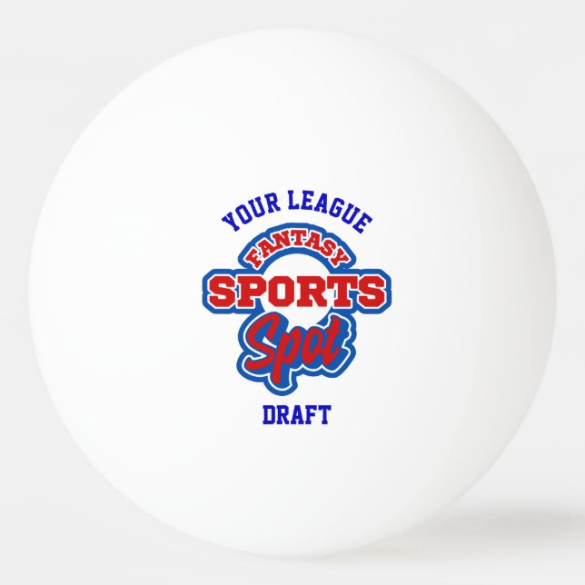 Fantasy Sports Spot Draft Pick Lotterie  Tischtennisball (Vorderseite)