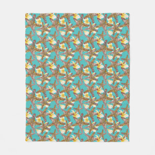 Fantasy Starfish Muster Fleecedecke