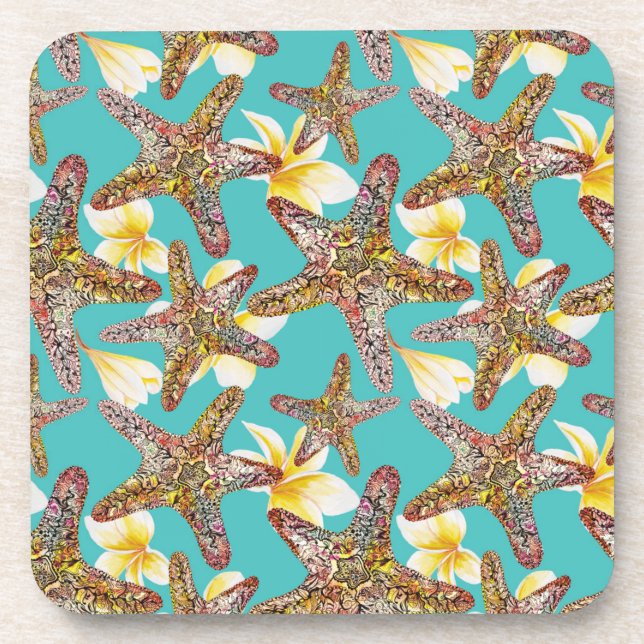 Fantasy Starfish Muster Untersetzer (Vorderseite)