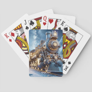 Fantasy Steam Train Winter Spielkarten
