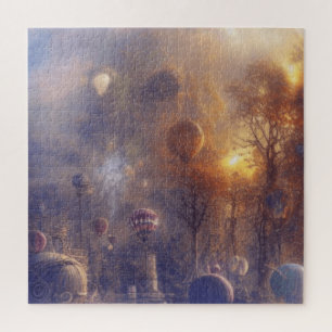 Fantasy Steampunk Vintage Heißluftballons