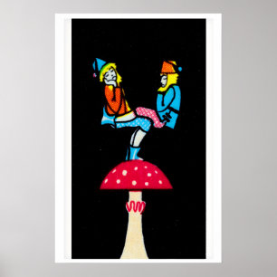 Fantasy-Streichholzschachtel-Druck, balancierende  Poster