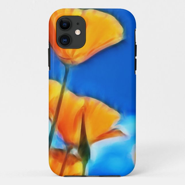 Fantasy Surreal California Poppies Case-Mate iPhone Hülle (Rückseite)