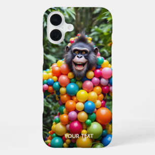 Fantasy Süß Glücklich Bunter Affe iPhone 16 Plus Hülle