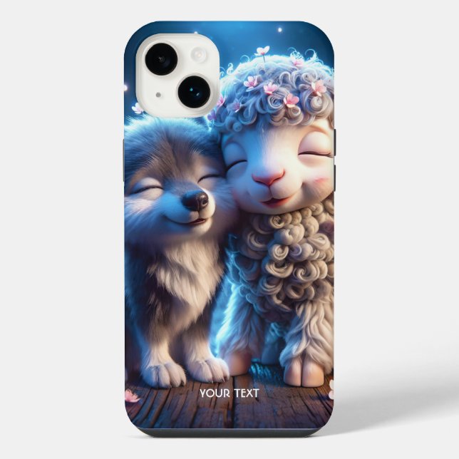 Fantasy Süße Babys Schaf Wolf iPhone 14 Plus Hülle (Rückseite)