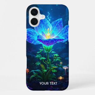 Fantasy Süße Biolumineszente Blaue Blume iPhone 16 Plus Hülle