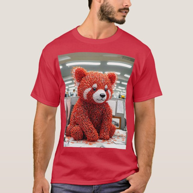 Fantasy Süße Büroklammer Bär T-Shirt (Vorderseite)