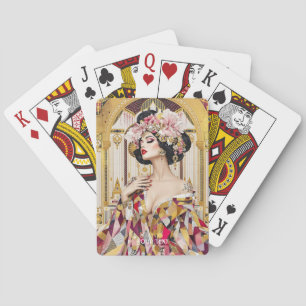 Fantasy Süße Dame Art Deco Spielkarten