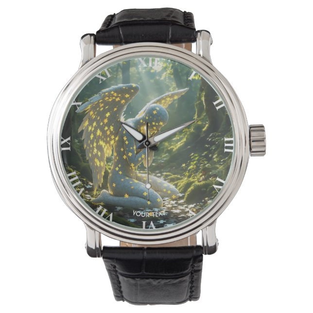 Fantasy Süße Engel-Puzzle-Figur Armbanduhr (Vorderseite)