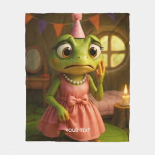 Fantasy Süße Frosch Mädchen Party Fleecedecke