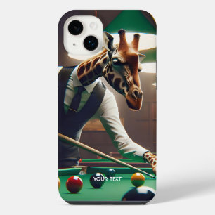 Fantasy süße Giraffe spielt Snooker iPhone 14 Plus Hülle