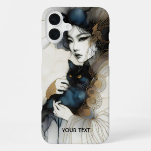 Fantasy süße japanische Mädchenkatze iPhone 16 Plus Hülle
