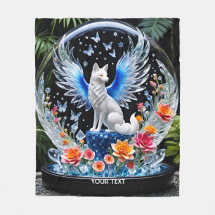 Fantasy Süße Lebendige Glas-Fuchs-Blumen Fleecedecke