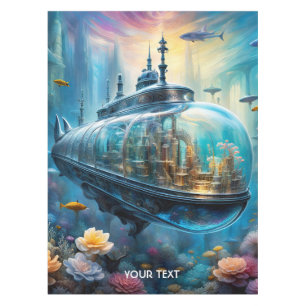 Fantasy Süße Lebendige Glas-U-Boot-Blumen Tischdecke