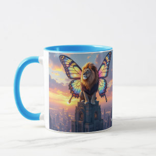Fantasy Süße Löwe Schmetterlingsflügel Tasse
