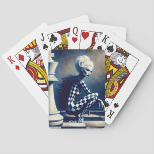 Fantasy Süße Schwarz Weiße Dame Spielkarten
