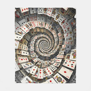 Fantasy Süße Spiral-Karten-Treppe Fleecedecke