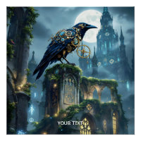 Fantasy Süße Uhrwerk-Raben-Kathedrale