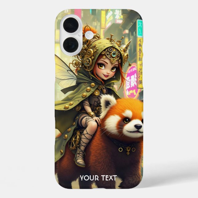 Fantasy Süße Wilde Panda-Fahrt iPhone 16 Plus Hülle (Rückseite)