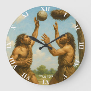 Fantasy Süßer Basketball Prähistorischer Endkampf Große Wanduhr