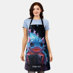 Fantasy Süßer Blauer Lächelnder Axolotl Schürze