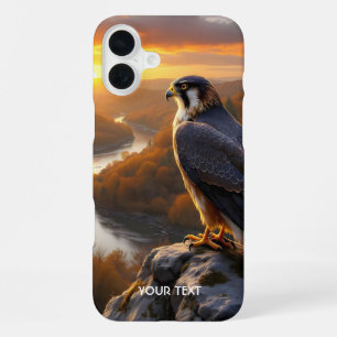 Fantasy Süßer Falke Sonnenuntergang Herbst iPhone 16 Plus Hülle