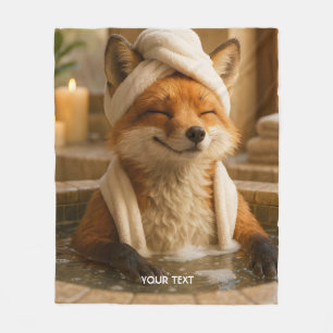 Fantasy Süßer Fuchs im Spa Fleecedecke