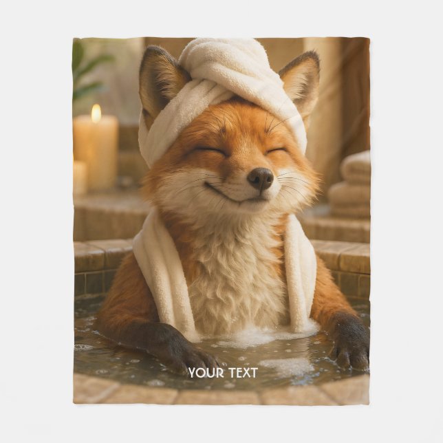 Fantasy Süßer Fuchs im Spa Fleecedecke (Vorderseite)