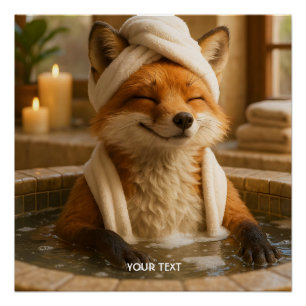 Fantasy Süßer Fuchs im Spa Poster
