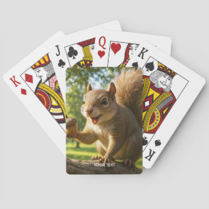 Fantasy Süßer Glücklicher Eichhörnchen Wald Spielkarten