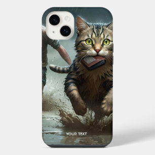 Fantasy Süßer Katzen-Geldbeutel-Junge iPhone 14 Plus Hülle
