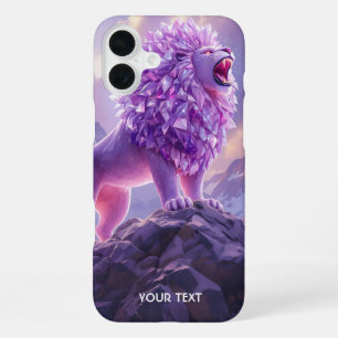 Fantasy Süßer Lila Amethyst Löwe iPhone 16 Plus Hülle