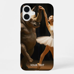 Fantasy Süßer Nashorn Tänzer Ballerina iPhone 16 Plus Hülle