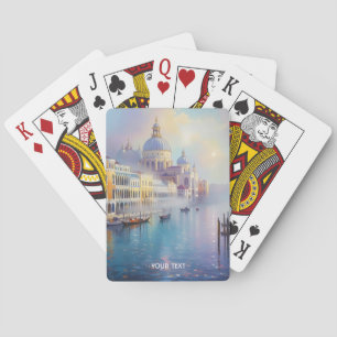 Fantasy Süßer Nebeliger Venedig Morgen Spielkarten