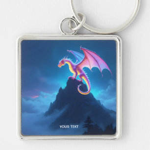 Fantasy Süßer Nebelverhangener Drache Schlüsselanhänger