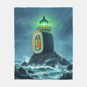 Fantasy Süßer Riesen-Sushi-Leuchtturm Fleecedecke